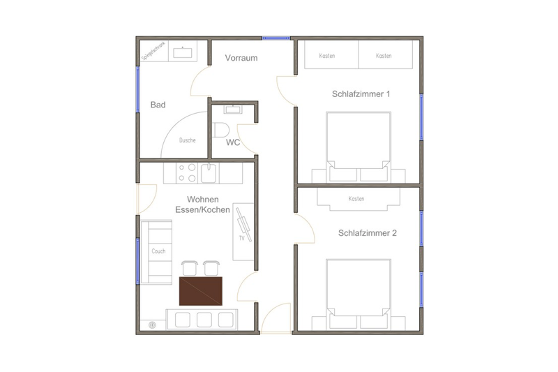 TOP 1 Wohnung — Grundriss